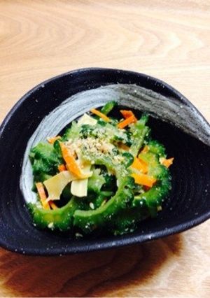ゴーヤと湯葉の酢の物-レシピのメイン写真