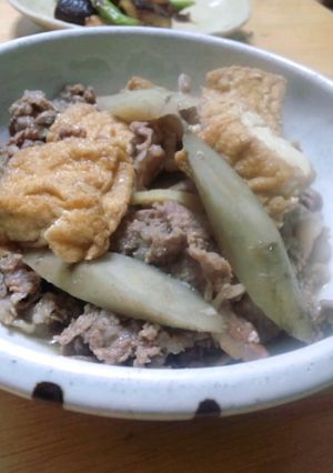 牛肉とごぼうと厚揚げの甘辛煮-レシピのメイン写真