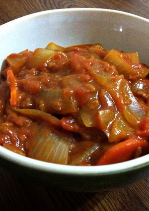 【3合炊き炊飯器】トマトカレー-レシピのメイン写真