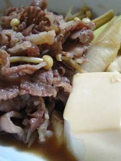 フライパンで簡単!すき焼き風肉豆腐-レシピのメイン写真
