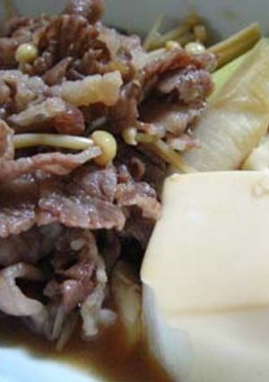 フライパンで簡単！すき焼き風肉豆腐-レシピのメイン写真