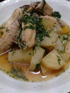 手羽元と大根と水菜の煮物-レシピのメイン写真