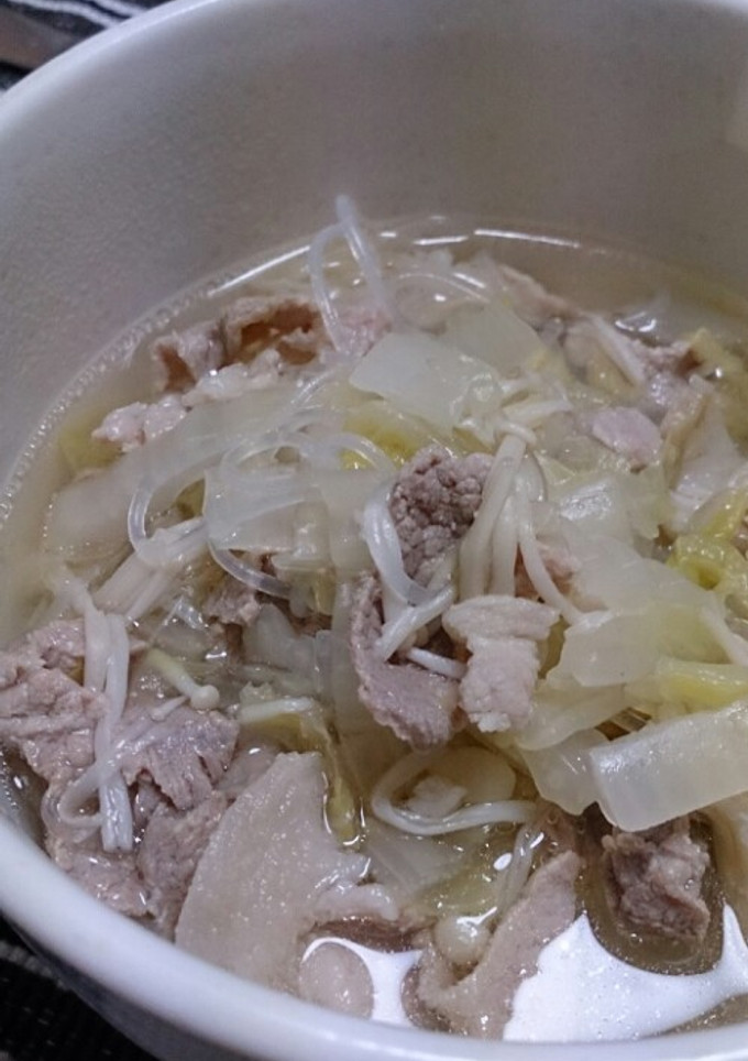 白菜と豚肉の春雨中華風スープ-レシピのメイン写真