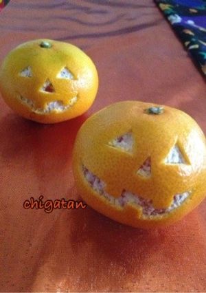 ハロウィンにミカンのジャックオランタン-レシピのメイン写真