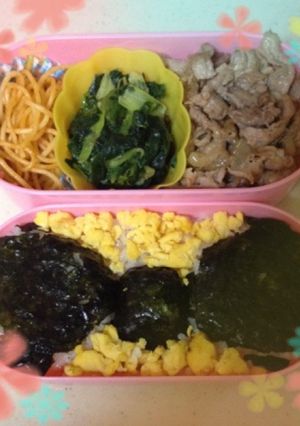 簡単リボンおにぎり★キャラ弁デコ弁-レシピのメイン写真