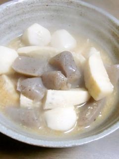 筍・里芋・板こんにゃくの赤ワイン味噌煮-レシピのメイン写真