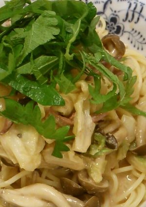 濃厚、塩辛の味噌クリームパスタ-レシピのメイン写真