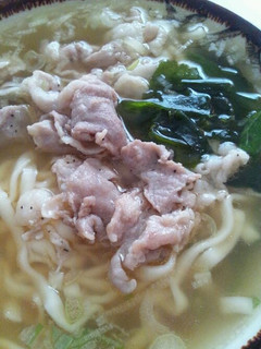 マルちゃん正麺「うどん」でネギ塩豚うどん-レシピのメイン写真
