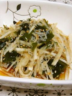 和風サラダ♥大根とわかめのポン酢あえ-レシピのメイン写真