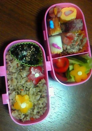 ❀パプリカのお花がかわいいお弁当❀-レシピのメイン写真