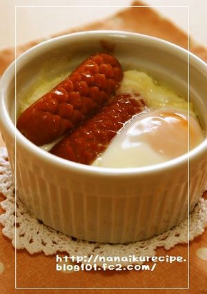 ウインナー＆たまごのココットカマン-レシピのメイン写真