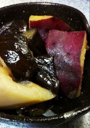 さつまいも・なす・れんこんの煮物-レシピのメイン写真