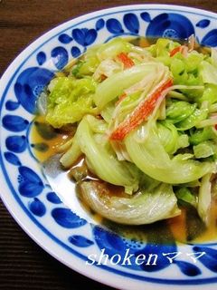 丸ごとレタスとかにかまのオイスター炒め♪-レシピのメイン写真