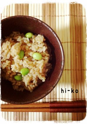 角煮の煮汁で☆枝豆いなりご飯-レシピのメイン写真