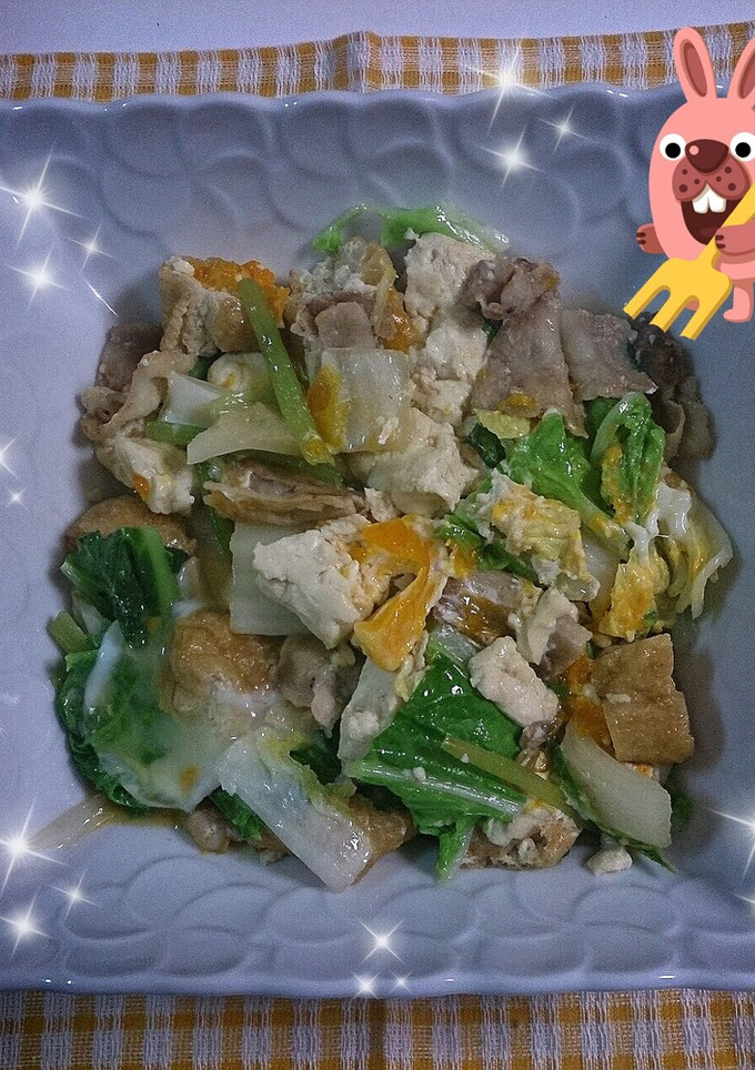 白菜と豆腐の玉子とじ-レシピのメイン写真