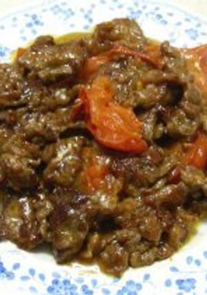 トマトと牛肉の炒め物-レシピのメイン写真