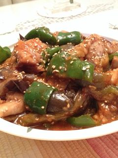 鶏肉と茄子のにんにく味噌炒め-レシピのメイン写真