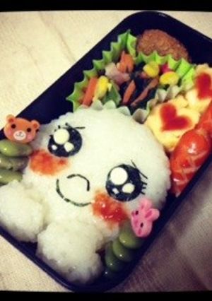 LINEムーン♥︎キラキラ目キャラ弁-レシピのメイン写真