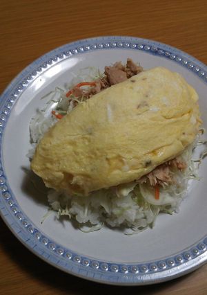 キャベツとツナのとろとろオムライス-レシピのメイン写真