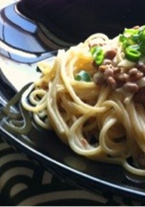 簡単時短 1人ランチふわっと納豆パスタ-レシピのメイン写真