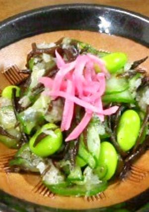ひじき・枝豆とキュウリのみぞれあえ♪-レシピのメイン写真