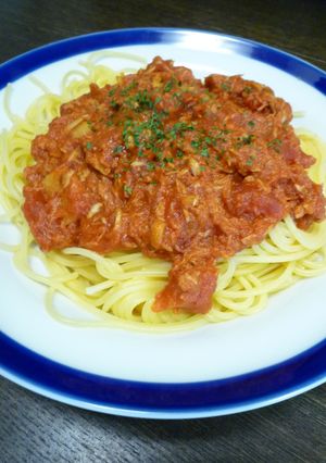 ママのツナトマトスパゲティ-レシピのメイン写真