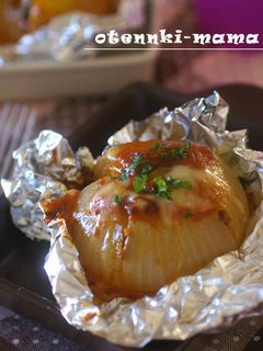 玉ねぎの丸ごとミートソース焼き-レシピのメイン写真
