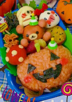 かぼちゃのおばけのキャラ弁♥-レシピのメイン写真