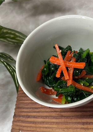 時短　ほうれん草の胡麻和え-レシピのメイン写真
