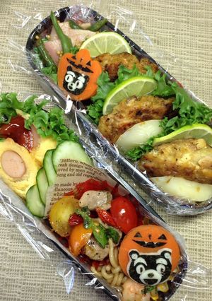 ハロウィン✴︎ クマもんキャラ弁-レシピのメイン写真