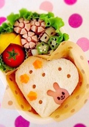 キャラ弁＊型抜きハムサンド❤︎-レシピのメイン写真