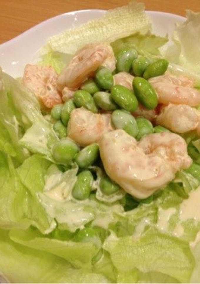 海老と枝豆のわさマヨサラダ-レシピのメイン写真