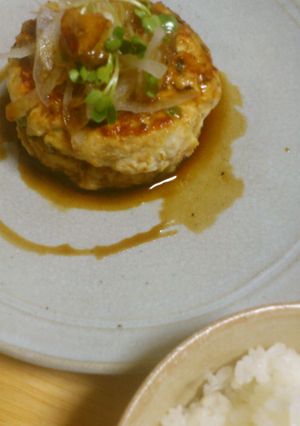 簡単♪オクラ入りハンバーグ-レシピのメイン写真