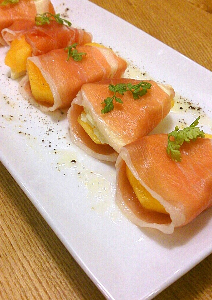 柿とチーズの生ハム巻き-レシピのメイン写真