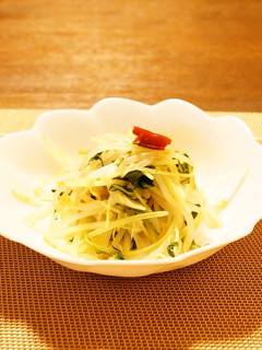 水菜ともやしのペペロン風炒め-レシピのメイン写真