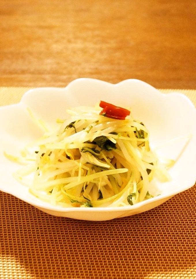 水菜ともやしのペペロン風炒め-レシピのメイン写真