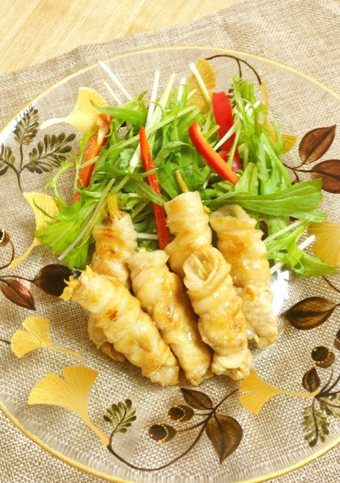 変わり生姜焼き？！新生姜の豚肉巻き焼き-レシピのメイン写真