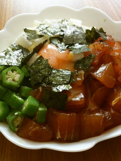 ねばねばマグロの漬け丼♫-レシピのメイン写真
