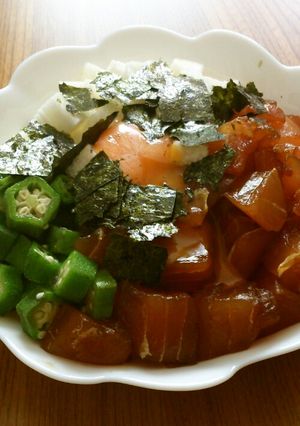 ねばねばマグロの漬け丼♫-レシピのメイン写真