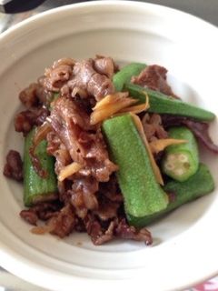 牛肉とおくらの炒めもの-レシピのメイン写真