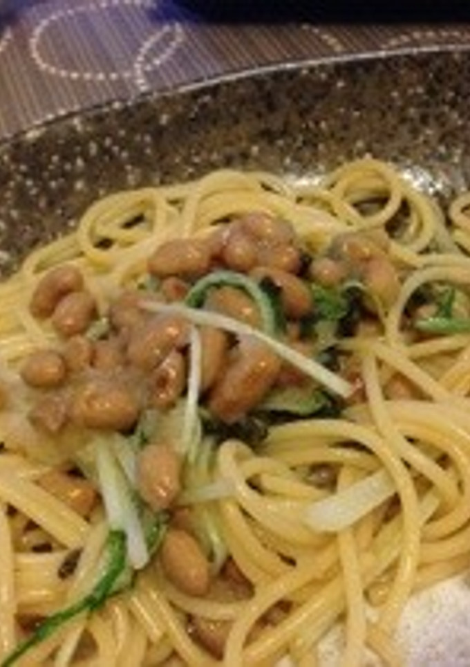 水菜と納豆の和風パスタ-レシピのメイン写真