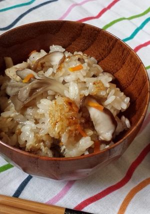 大根inキノコご飯！(1合)-レシピのメイン写真