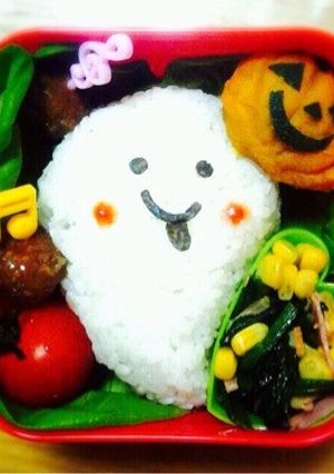 ハロウィンおばけちゃんキャラ弁-レシピのメイン写真