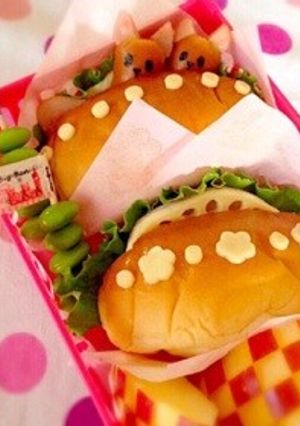 キャラ弁＊ネコちゃんホットドッグ❤︎-レシピのメイン写真