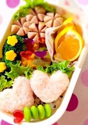 キャラ弁＊3Dハートおにぎり❤︎-レシピのメイン写真