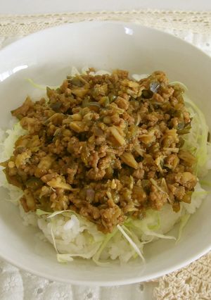なすとひき肉のそぼろ丼-レシピのメイン写真
