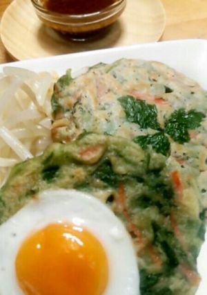 しそ・三つ葉入りの チヂミ風-レシピのメイン写真