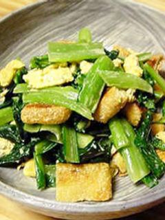 小松菜と油あげのわさび醤油和え-レシピのメイン写真