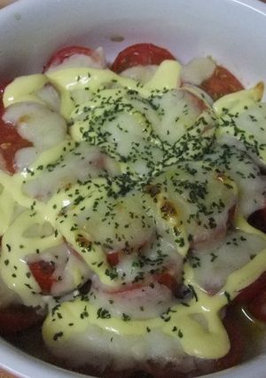 ミニトマトのチーズとろ～りオーブン焼き-レシピのメイン写真