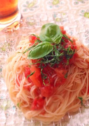 簡単なのに見栄えのする冷製パスタ-レシピのメイン写真